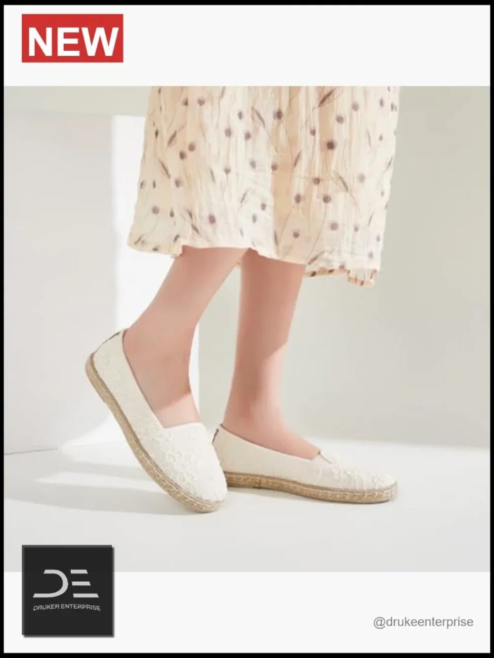 Women's Ballet Flats with Flower Embroidery, Breathable Lace Dress Flats